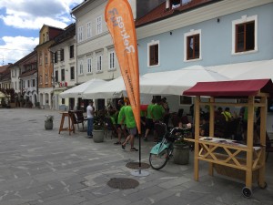 kolesarske goste je nagovoril tudi direktor ZTK Kranj mag. Tomaž Štefe