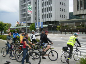 Evidentiranje kritičnih kolesarskih točk v MO Kranj z županom in mestnimi svetniki